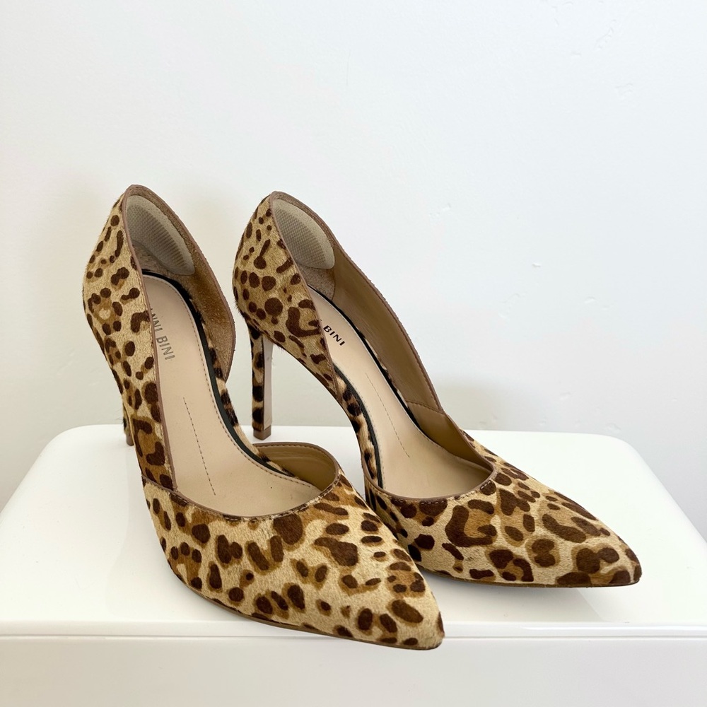 Gianni Bini cheetah pony hair print high heels size 7.5
